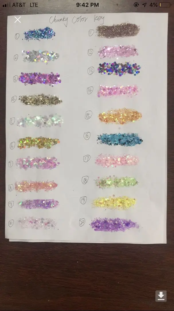 Prime Quality Wholesale PET Glitter Shapes Holographic or Iridescent Chunky Mixes Hexagon Glitter