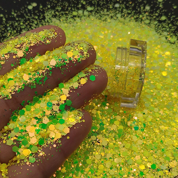 Bulk Glitter Wholesale Price Color Shift Chunky Mixed Glitter for Tumbler