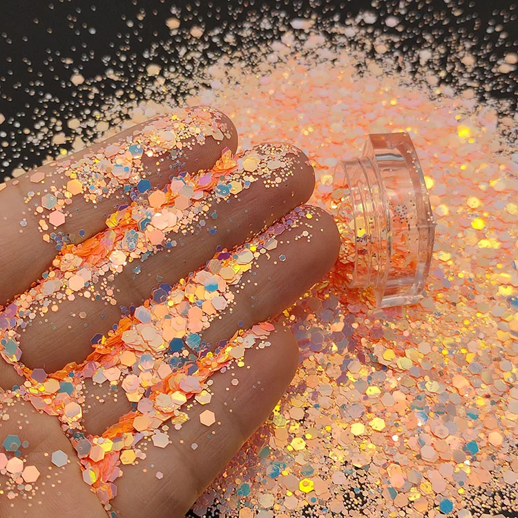 Bulk Glitter Wholesale Price Color Shift Chunky Mixed Glitter for Tumbler