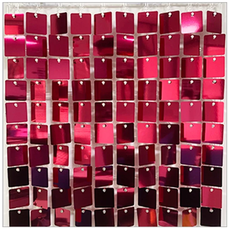 Birthday Backdrop Shimmer Sequin Backdrop Panels Shimmer Wall Red for Wedding Party Baby Shower Background Wall Decor