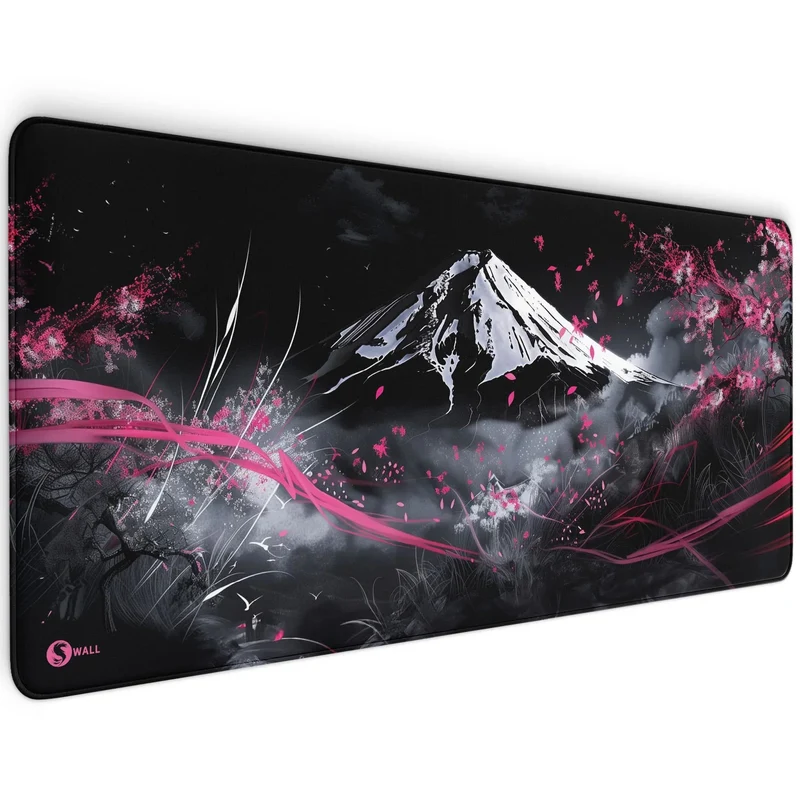Gaming Mauspad XXL Japanese Mountain Sakura 90x40 | 80x30 | 45x40 cm 4 mm Premium-Dicke