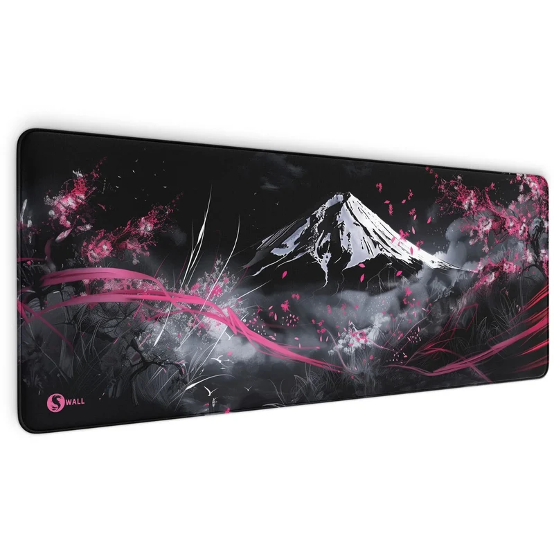 Gaming Mauspad XXL Japanese Mountain Sakura 90x40 | 80x30 | 45x40 cm 4 mm Premium-Dicke