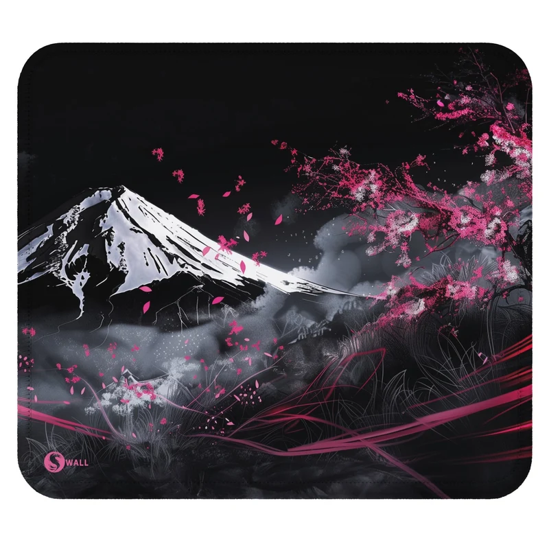 Gaming Mauspad XXL Japanese Mountain Sakura 90x40 | 80x30 | 45x40 cm 4 mm Premium-Dicke