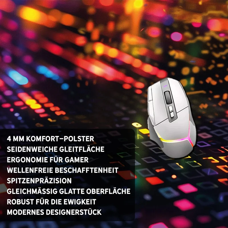 Gaming Mauspad XXL Datamosh Matrix 90x40 | 80x30 | 45x40 cm 4mm rutschfest Premium Dicke