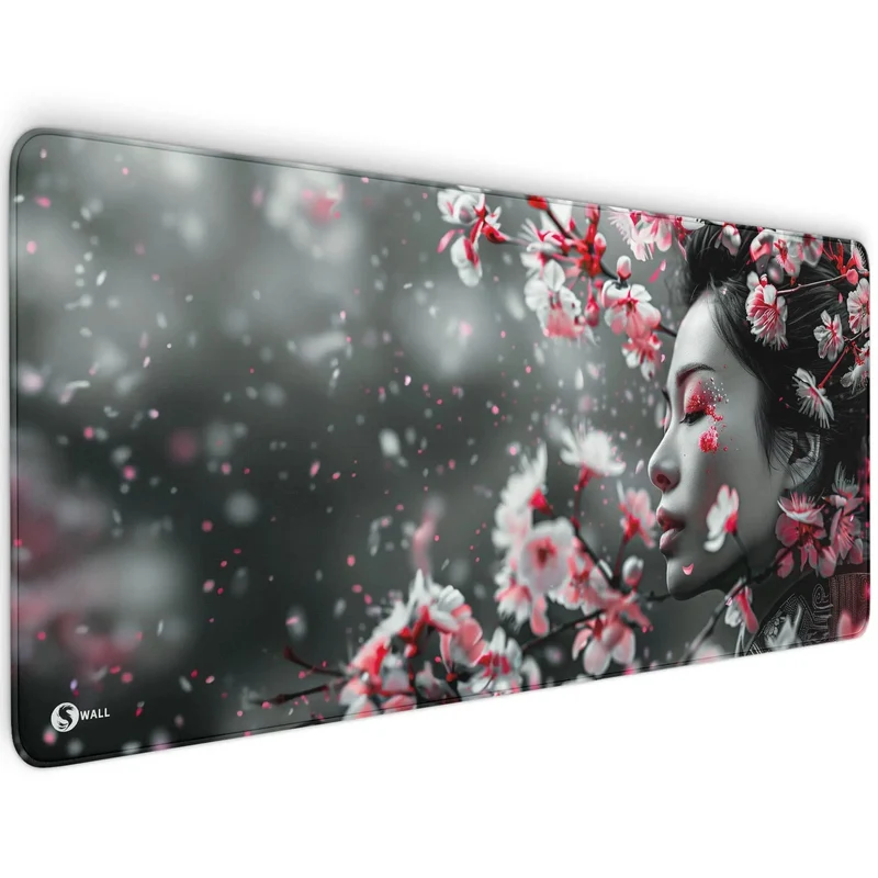 Gaming Mauspad XXL Asian Girl Sakura 90x40 | 80x30 | 45x40 cm PREMIUM-DICKE 4 MM