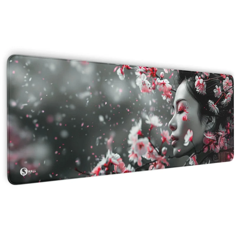 Gaming Mauspad XXL Asian Girl Sakura 90x40 | 80x30 | 45x40 cm PREMIUM-DICKE 4 MM