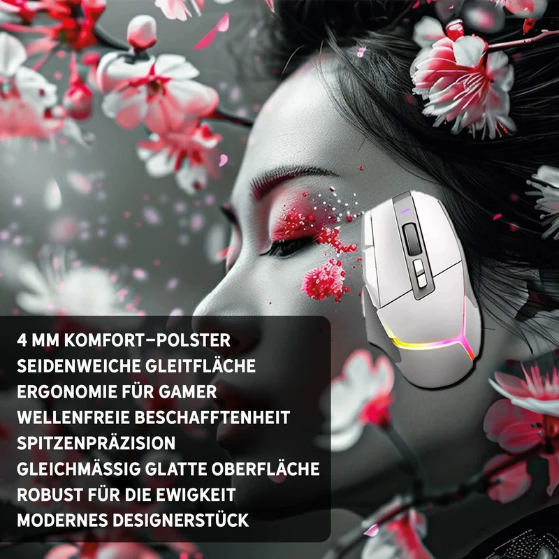 Gaming Mauspad XXL Asian Girl Sakura 90x40 | 80x30 | 45x40 cm PREMIUM-DICKE 4 MM