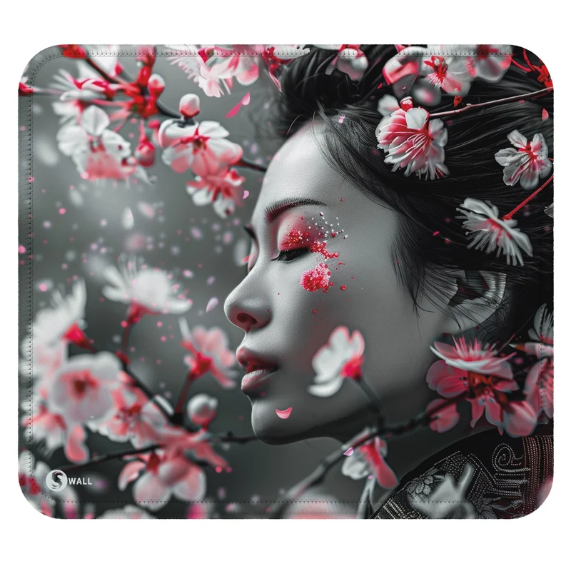 Gaming Mauspad XXL Asian Girl Sakura 90x40 | 80x30 | 45x40 cm PREMIUM-DICKE 4 MM