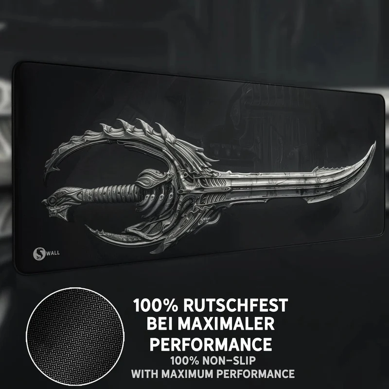 Gaming Mauspad XXL Schwert 4mm Premium Dicke