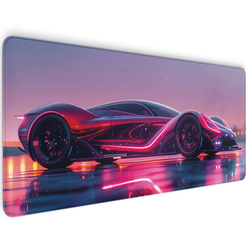Gaming Mauspad XXL Neon Car 90x40 | 80x30 | 45x40 cm PREMIUM-DICKE 4 MM