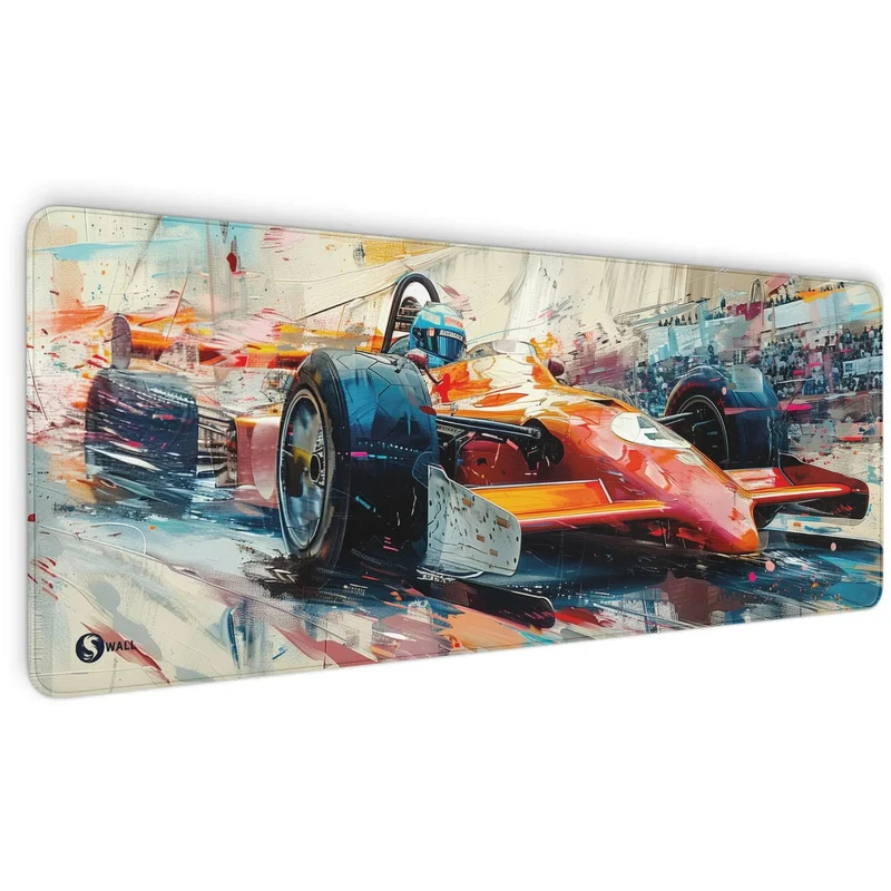 Gaming Mauspad XXL Formel 1 F1 Rennwagen 90x40 | 80x30 | 45x40 cm 4mm Premium