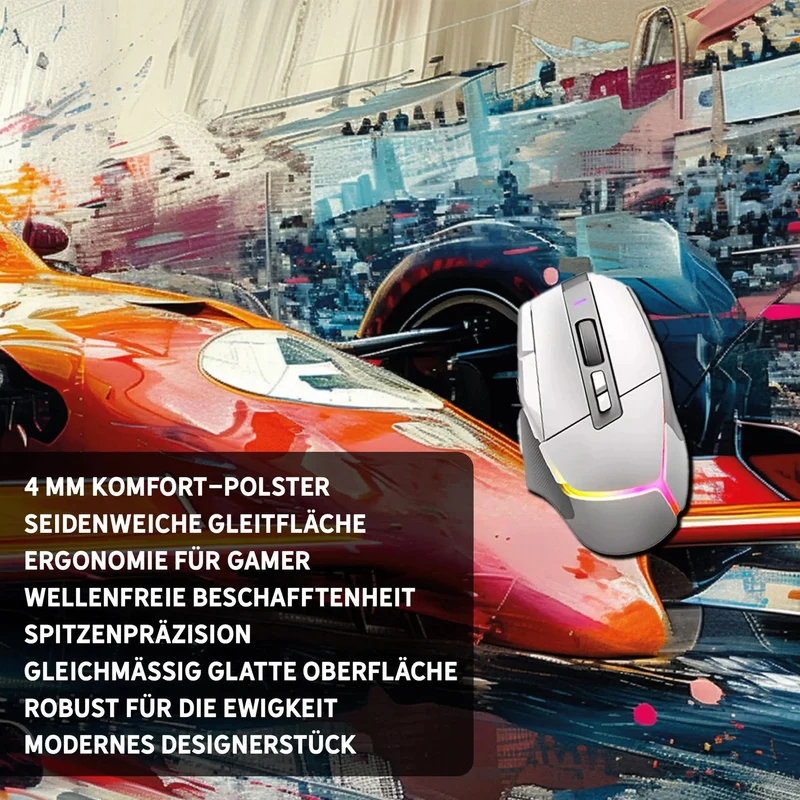 Gaming Mauspad XXL Formel 1 F1 Rennwagen 90x40 | 80x30 | 45x40 cm 4mm Premium