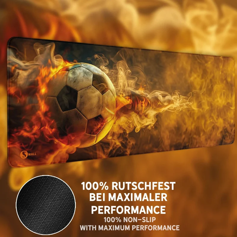 Gaming Mauspad XXL Fussball Hot 90x40 | 80x30 | 45x40 cm PREMIUM-DICKE 4 MM