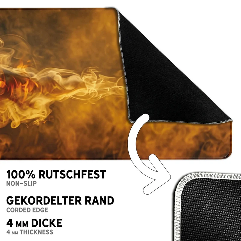 Gaming Mauspad XXL Fussball Hot 90x40 | 80x30 | 45x40 cm PREMIUM-DICKE 4 MM
