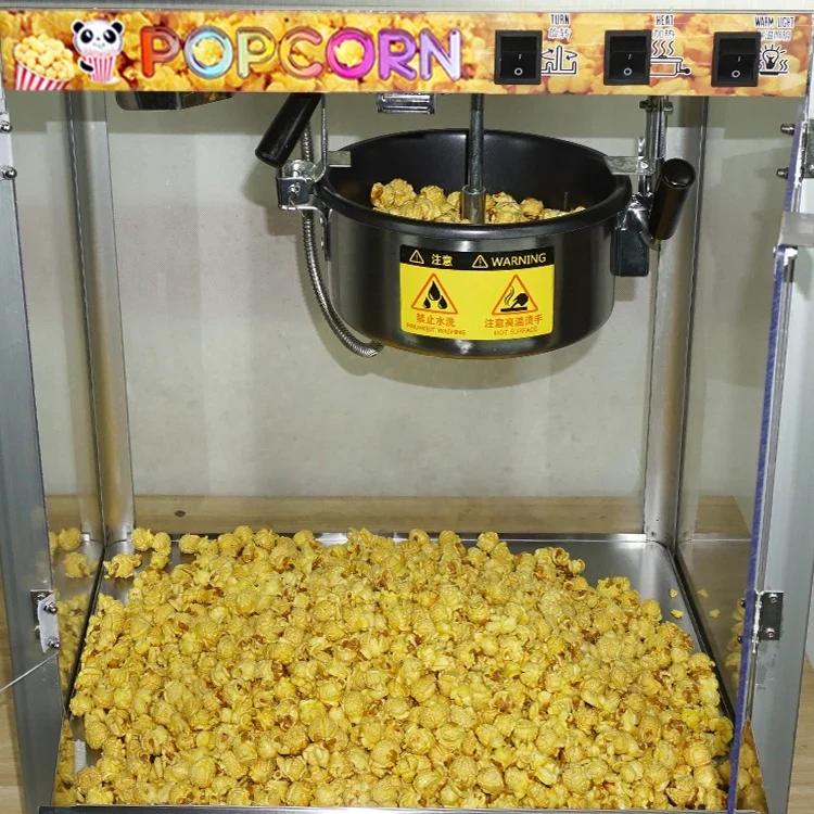 Kolice Strong Structure Commercial 8oz Kettle Popcorn Machine/Popcorn Making Machine with Safe Organic Glasses Make Popcorn