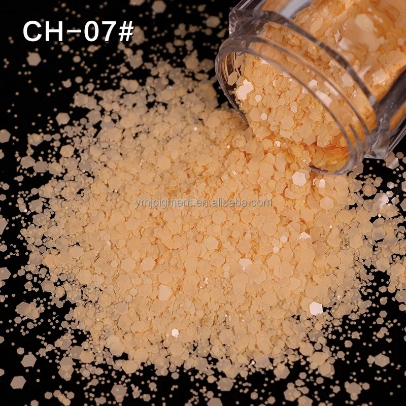 Factory Matt Macaron Colors Nail Sequins Solvent Resistant Non-Toxic Chunky Glitter Bulk Tumbler Snow Globe Epoxy Resin Festival