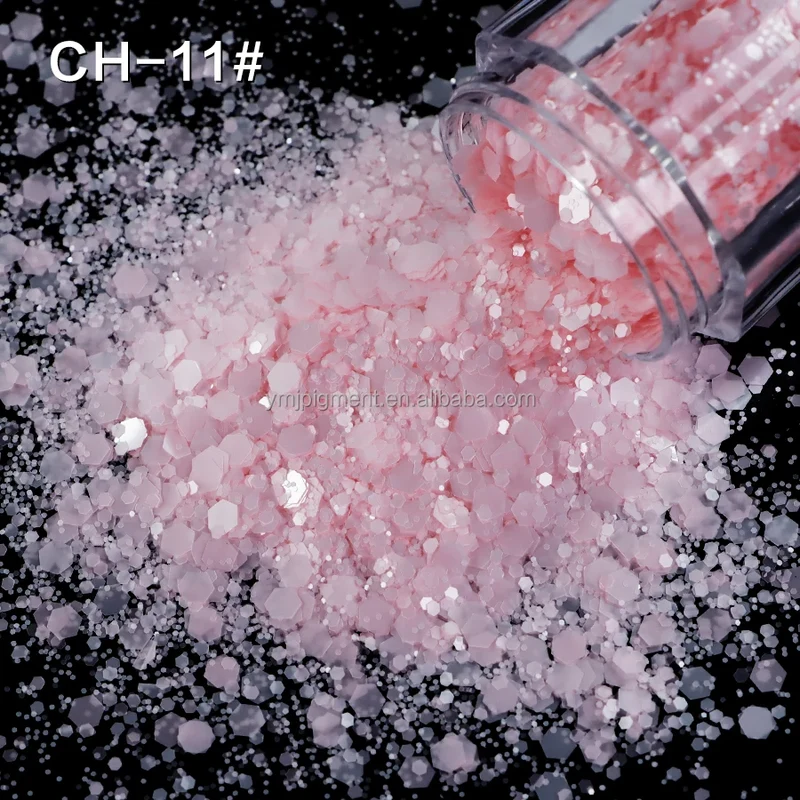 Factory Matt Macaron Colors Nail Sequins Solvent Resistant Non-Toxic Chunky Glitter Bulk Tumbler Snow Globe Epoxy Resin Festival