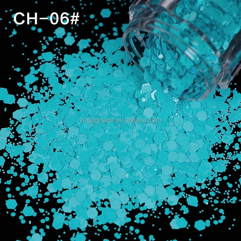 Factory Matt Macaron Colors Nail Sequins Solvent Resistant Non-Toxic Chunky Glitter Bulk Tumbler Snow Globe Epoxy Resin Festival