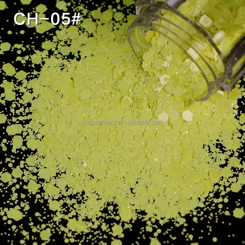 Factory Matt Macaron Colors Nail Sequins Solvent Resistant Non-Toxic Chunky Glitter Bulk Tumbler Snow Globe Epoxy Resin Festival