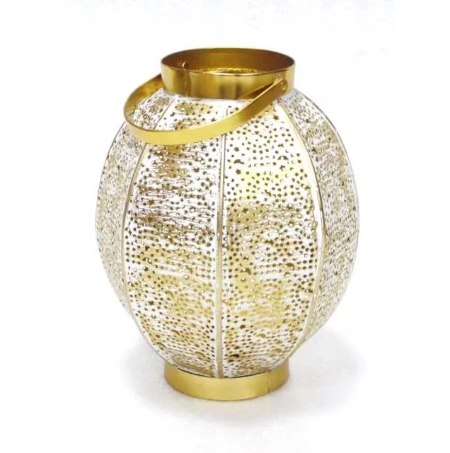 HOME DECORATION ANTIQUE 2019 NEW FILIGREE ROUND GOLD HURRICANE LANTERN