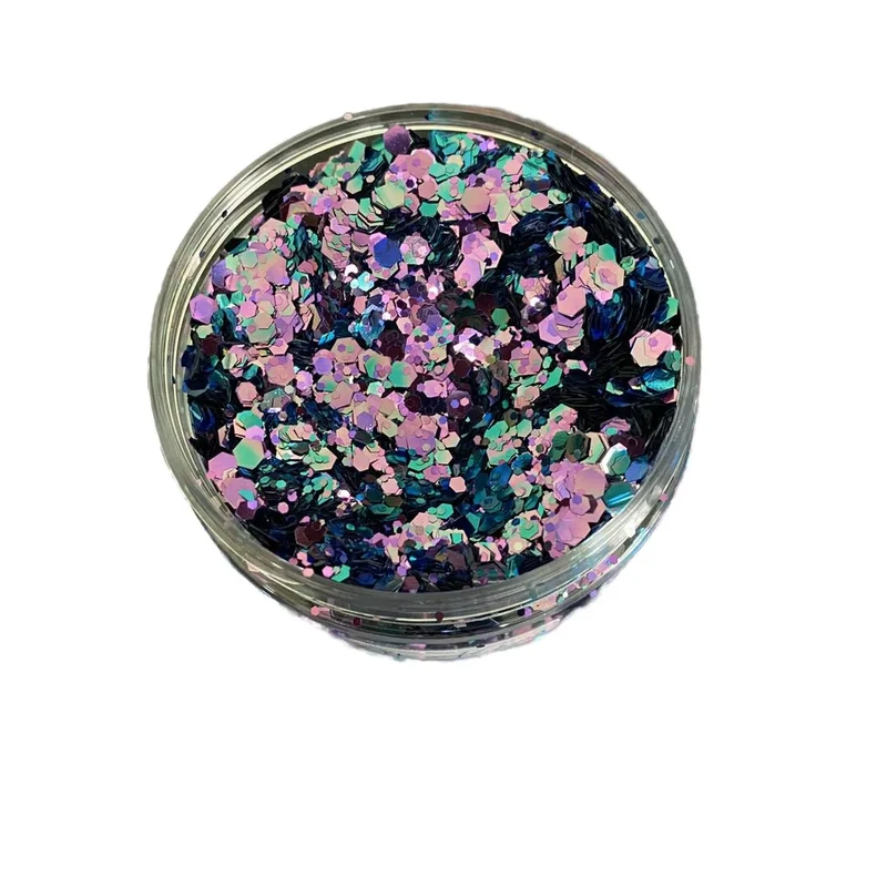 Valentines Day Hexagon Glitter Powder Table Decor Romantic Love Theme Party Supplies Eco-Friendly Polyester Customizable Logo