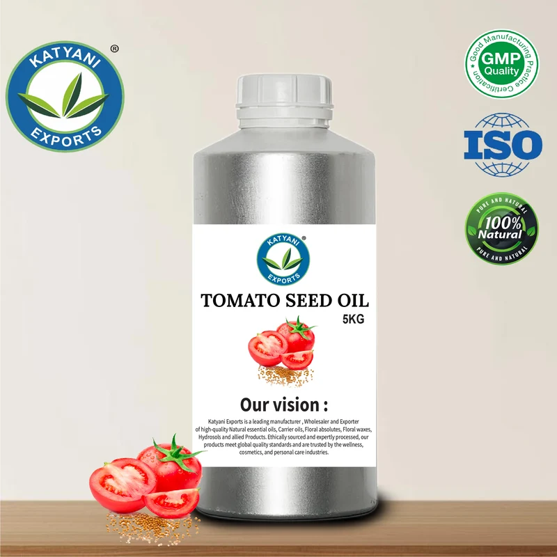 Mild Characteristic Herbal Aroma 1 KG Tomato Seed Carrier Oil - For Skincare & Haircare Formulations - OBM B2B Bulk Manufacturer