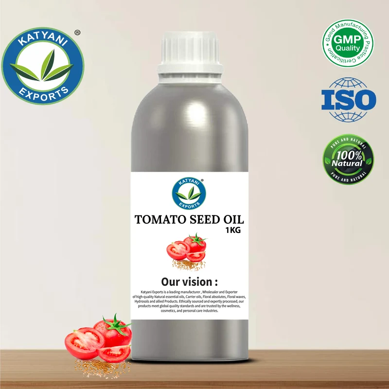 Mild Characteristic Herbal Aroma 1 KG Tomato Seed Carrier Oil - For Skincare & Haircare Formulations - OBM B2B Bulk Manufacturer