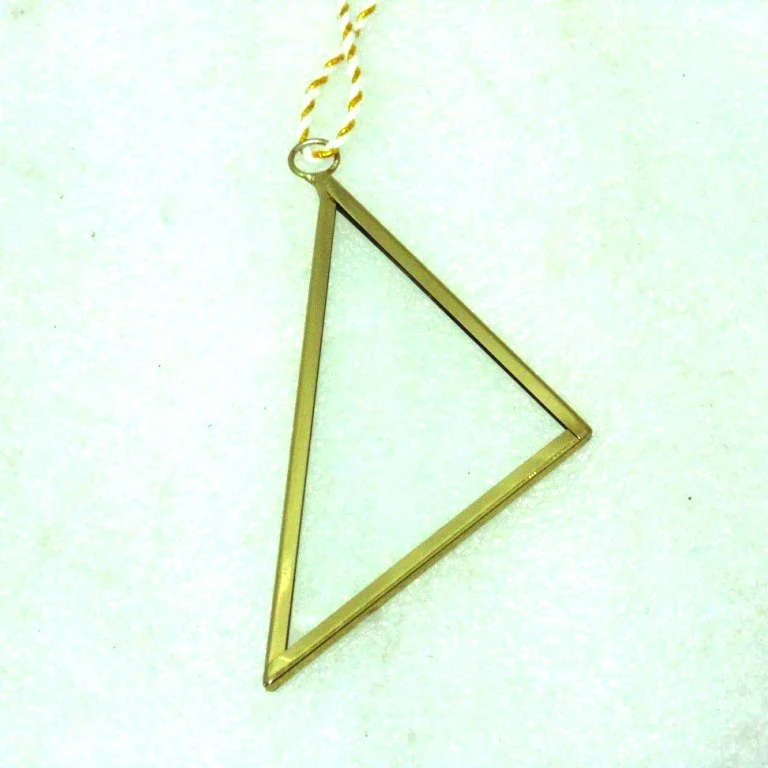 Hot Selling Decorative Christmas Hanging Golden Metal With Glass Hexagon Shaped Ornament