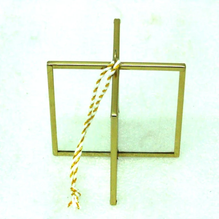 Hot Selling Decorative Christmas Hanging Golden Metal With Glass Hexagon Shaped Ornament
