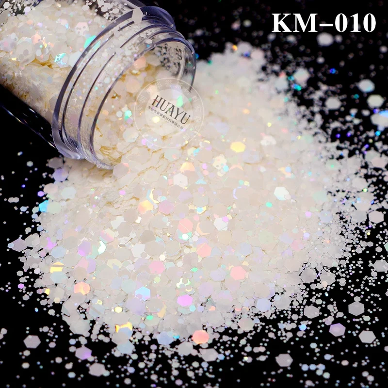 Bulk KG Bag Holographic Macaron Glitters Solvent Resistant Polyester Chunky Glitter for Resin Craft Tumbler Snowglobe