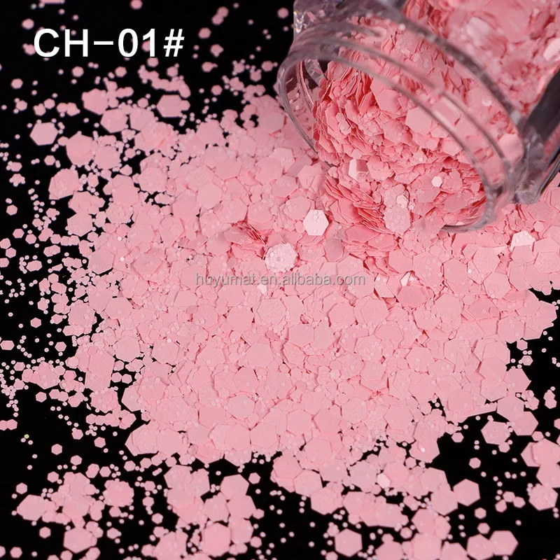 Bulk KG Bag Holographic Macaron Glitters Solvent Resistant Polyester Chunky Glitter for Resin Craft Tumbler Snowglobe
