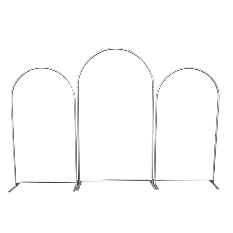 Hot Selling 3-Piece Aluminum Chiara Arch Backdrop Stand - Professional Triple Arch Set for Wedding and Party Decoration