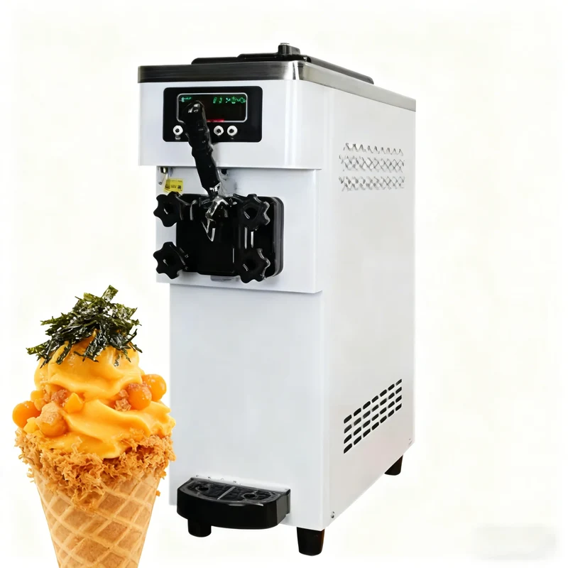 Small Commercial Ice Cream Maker for Food Truck Mobile Cafe Portable Design Easy Operation Space Saving Cream Ice Machine