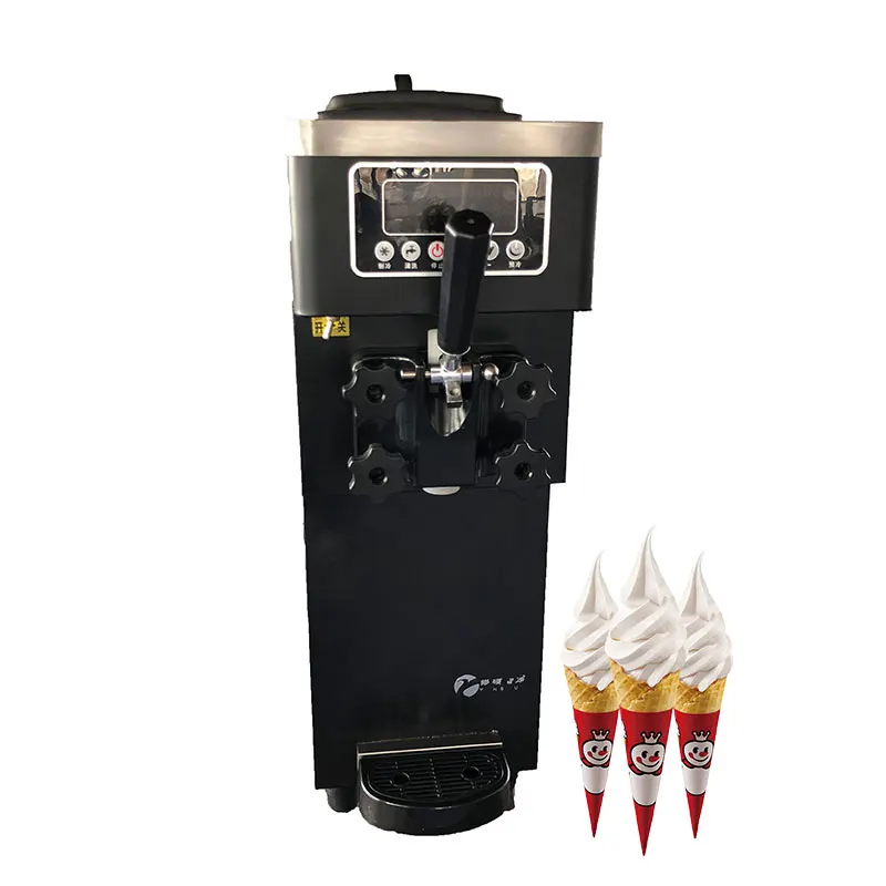 Small Commercial Ice Cream Maker for Food Truck Mobile Cafe Portable Design Easy Operation Space Saving Cream Ice Machine