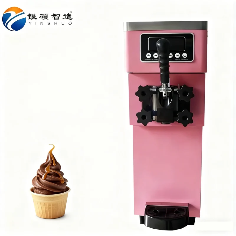 Small Commercial Ice Cream Maker for Food Truck Mobile Cafe Portable Design Easy Operation Space Saving Cream Ice Machine