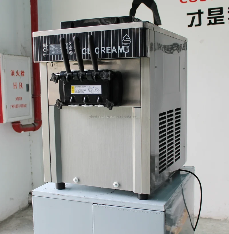 YINSHUO New 3 Flavors Soft Ice Cream Machine Gelato Maker Frosting Machine