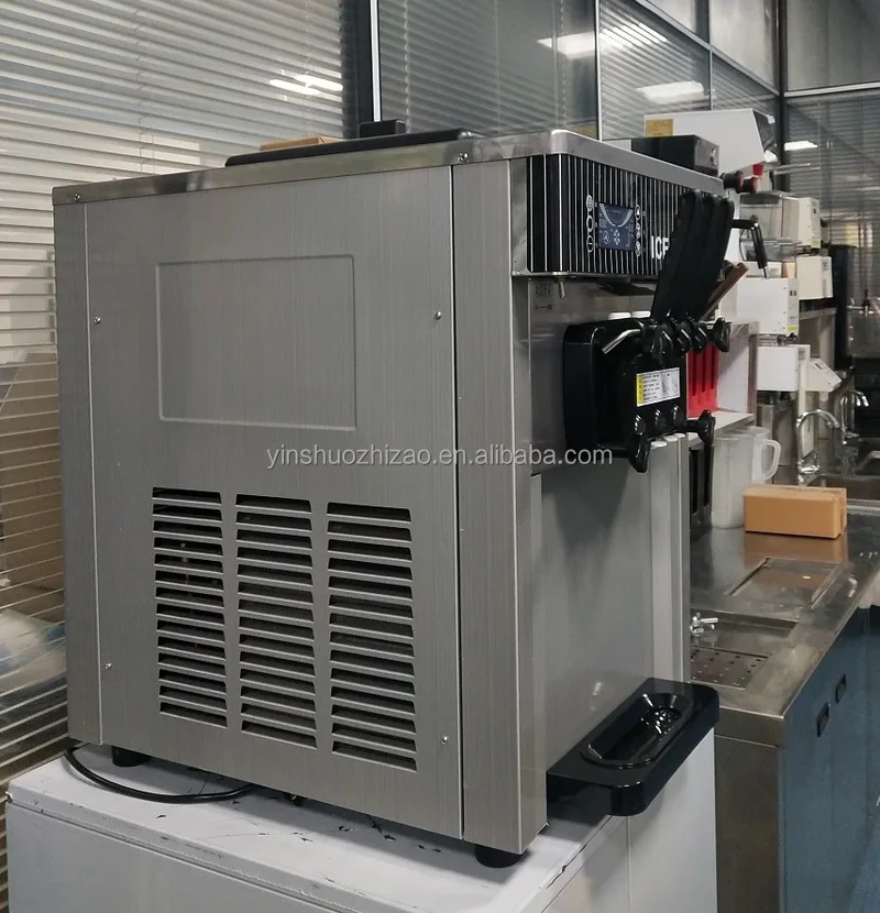 YINSHUO New 3 Flavors Soft Ice Cream Machine Gelato Maker Frosting Machine