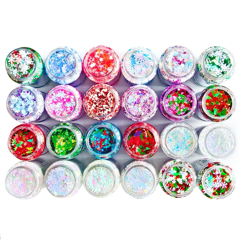 Free Shipping 2oz Shaker Bottle Jars Christmas Chunky Mix Glitter for Snow Globe Tumbler Cups