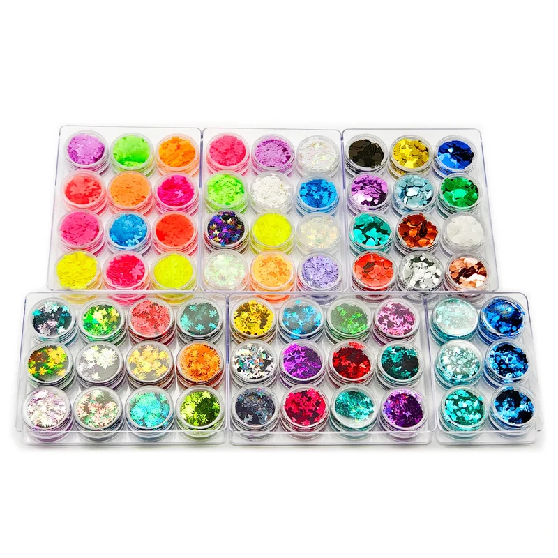 Free Shipping 2oz Shaker Bottle Jars Christmas Chunky Mix Glitter for Snow Globe Tumbler Cups