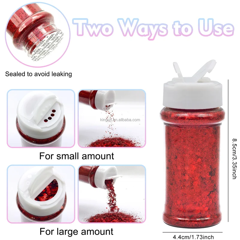 Free Shipping 2oz Shaker Bottle Jars Christmas Chunky Mix Glitter for Snow Globe Tumbler Cups