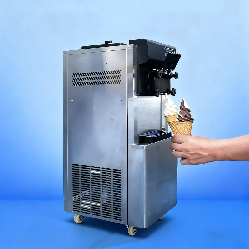 Commercial Soft Serve Ice Cream Machine Ice Cream Maker Full Stainless Steel Extended Evaporator 120KG Hot Sale Factory Supply