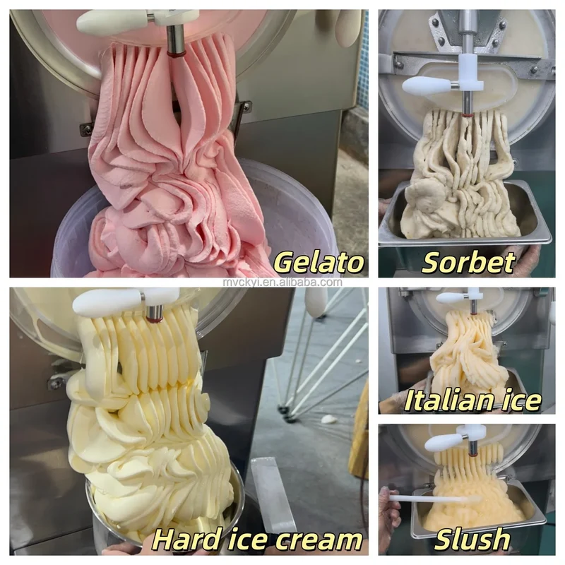 USA in Stock 56L/H Industrial Ice Cream Machine Hard Batch Freezer Gelato Italian Ice Creme Machine Commercial Ice-cream Maker