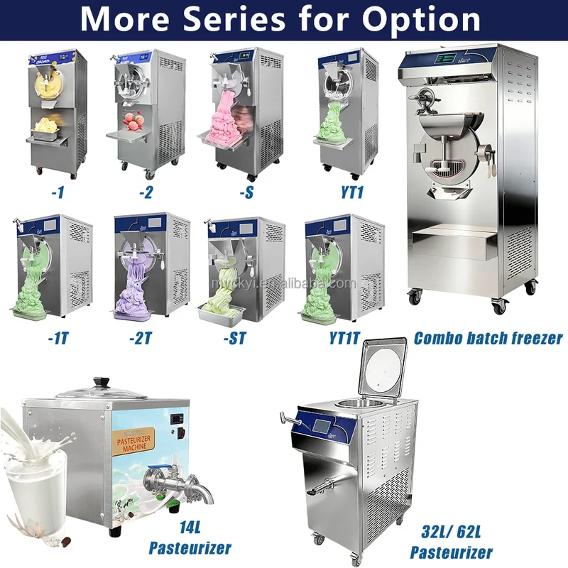 USA in Stock 56L/H Industrial Ice Cream Machine Hard Batch Freezer Gelato Italian Ice Creme Machine Commercial Ice-cream Maker