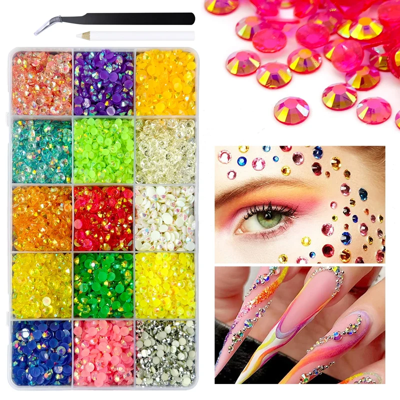 US Warehouses High Flash Spring Chunky Glitter 24 Color Bottle Set for Diy Makeup Manicure Handcrafted Cups Gift-making and More