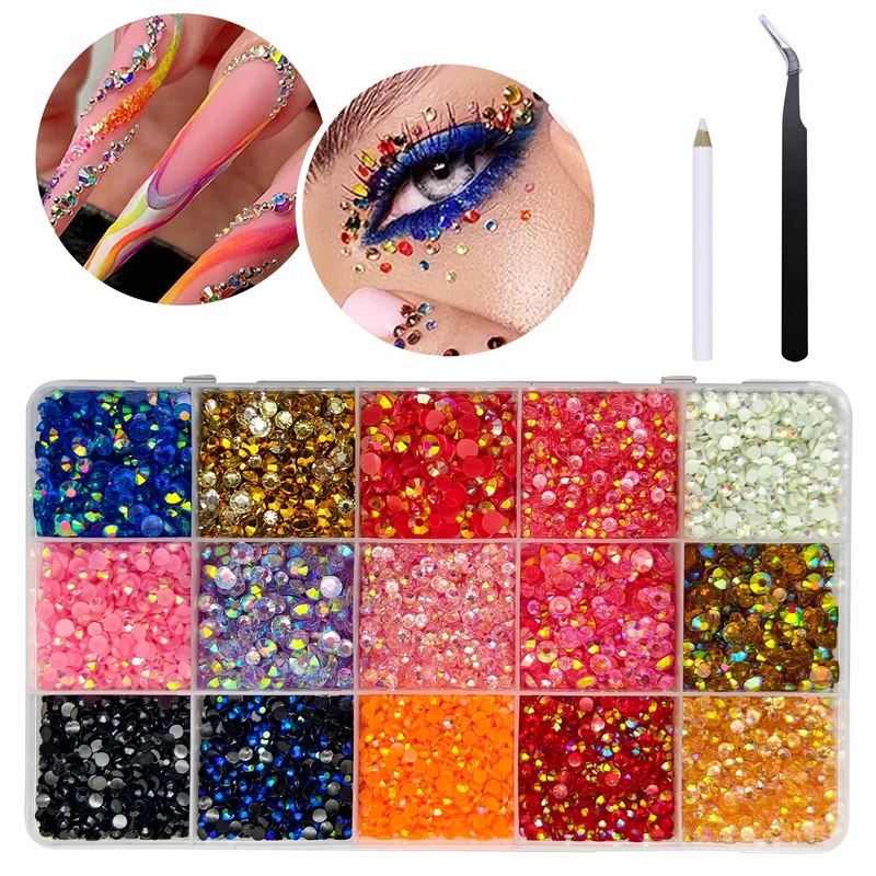 US Warehouses High Flash Spring Chunky Glitter 24 Color Bottle Set for Diy Makeup Manicure Handcrafted Cups Gift-making and More