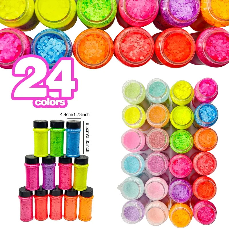 US Warehouse Eco-Friendly High Sparkly Spring Mix Glitter Set 12 Colors 2oz Free Shipping for DIY Resin Crafts