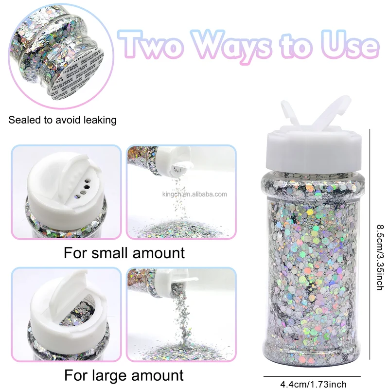 US Warehouse Eco-Friendly High Sparkly Spring Mix Glitter Set 12 Colors 2oz Free Shipping for DIY Resin Crafts