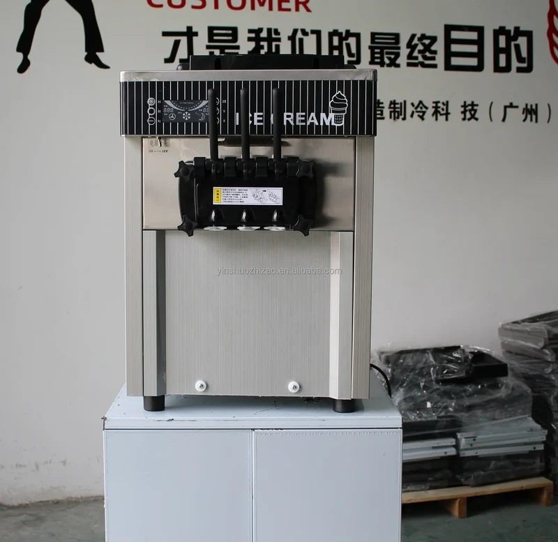 YINSHUO BQC-1800 3 Flavor MAQUINA DE HELADOS SOFT Table Top Frigomat Ice Cream Machine