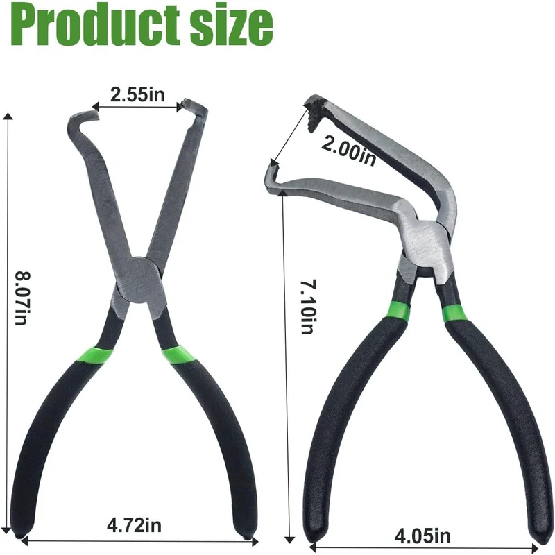 Red and black elbow 60 degree power-off pliers bolt pliers multi-purpose pliers car oil pipe separation harness pliers cross-border pliers
