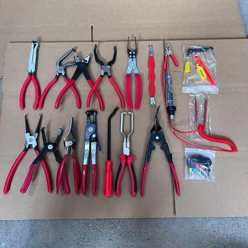 Red and black elbow 60 degree power-off pliers bolt pliers multi-purpose pliers car oil pipe separation harness pliers cross-border pliers